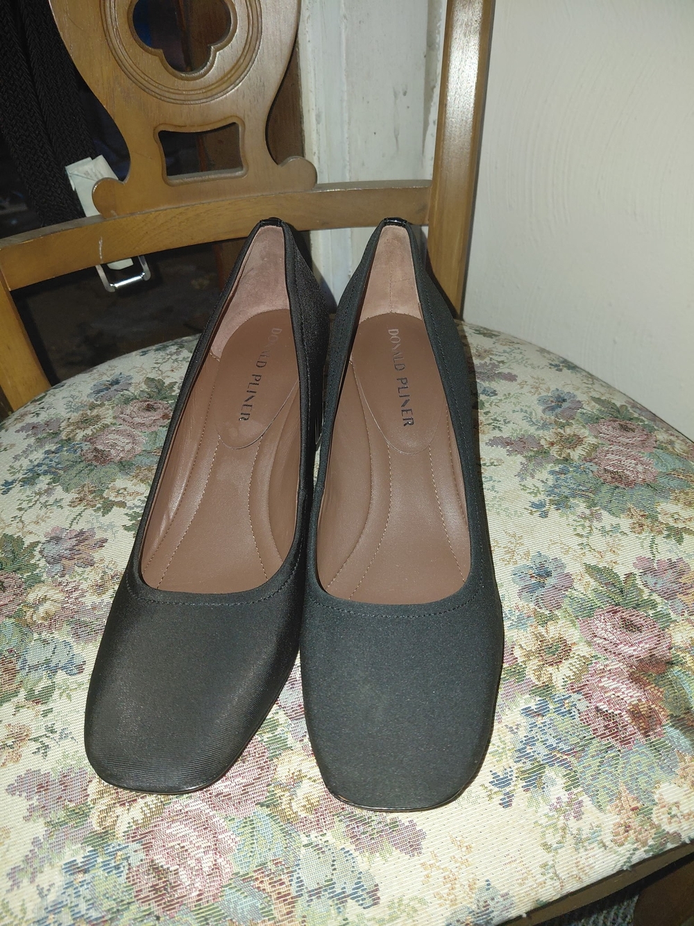 Donald J. Pliner Black Women's Square-Toe Pumps